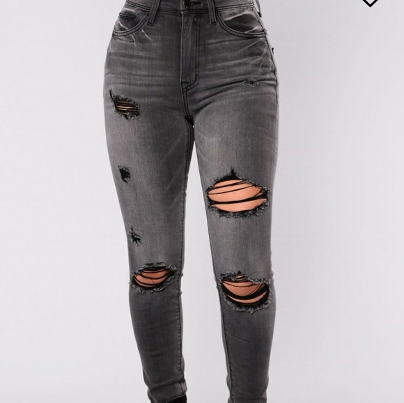 high waisted faded black jeans